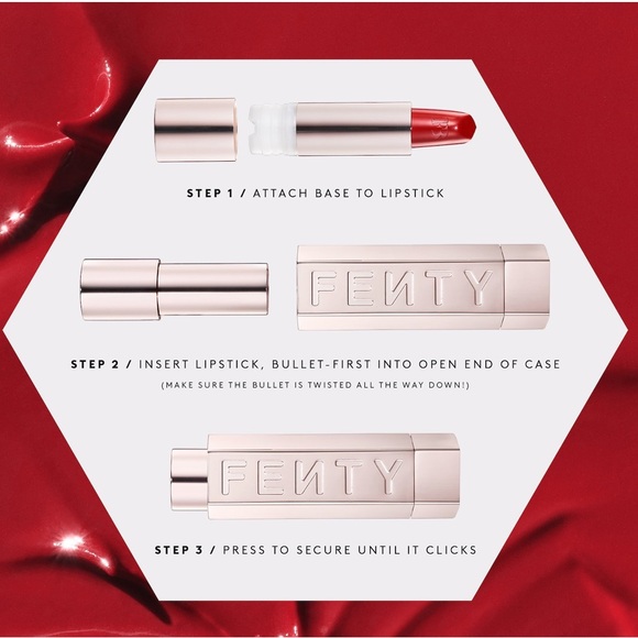 FENTY ICON SEMI MATT LIPSTICK MOTHA LUVA & THE REFILLABLE CASE NWT - Picture 7 of 12